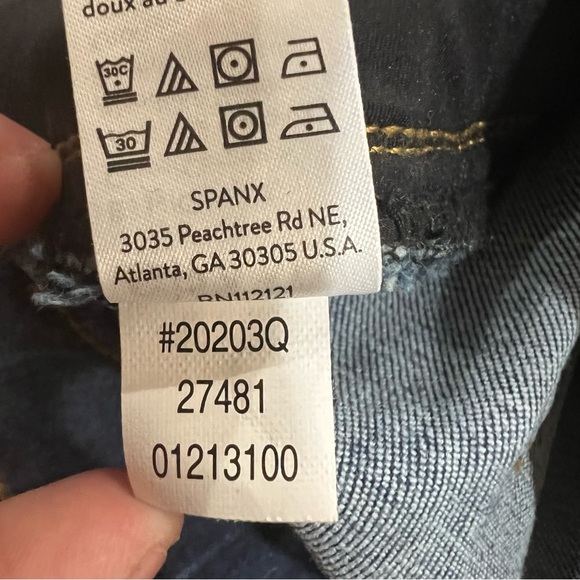 Spanx Distressed Skinny Jeans Medium Wash Size XS Petite - Picture 5 of 8
